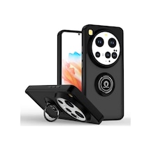 Newface Xiaomi Mi 15 Ultra Kılıf Montreal Yüzüklü Silikon Kapak - Siyah