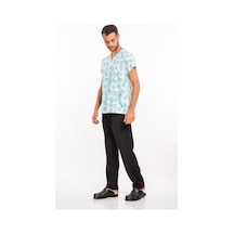 Sevimli Tavşan Temalı Unisex Likralı Hemşire Forması Takımı Scrubs Açık Mavi