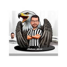 Bk Gift Kişiye Özel Siyah Beyaz Taraftar Tasarımlı Karikatür Biblo-1, Arkadaşa Hediye, Sevgiliye Hediye, Doğum Günü Hediyesi Kobitmeyencom33965 Bk Gif