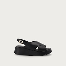 Nero Black Sandalet Kadın 04m4 Frau Leather Platform Sandals siyah