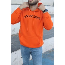 Altamira Unisex Freedom Baskılı Oversize Kapüşonlu Sweatshirt 001