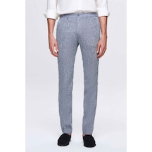 Ds Damat Slim Fit Lacivert Düz %100 Keten Jogger Pantolon 4hc03s2063230 101