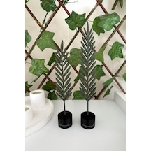 Modern Minimalist Doğa Temalı Yaprak Seti Yeşil Renkli Dekoratif Obje Yeşil - 698301863