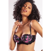 Etiler Collection Golshan Gardenia Balconette Heavy Push Up Bra, Siyah Konforlu Ve Şık Sütyen Çok renkli
