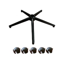 Sandofis Ahtapot Siyah Metal Ayak+5 Adet İthal Teker