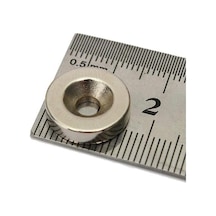 Hobialem 10 Adet - Havşa Delikli, Neodyum Mıknatıs, 15x3 Mm, Çok Güçlü Magnet