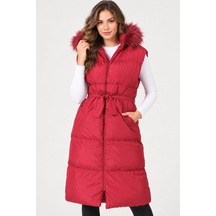 Z9744 Dewberry Bayan Yelek-bordo-1
