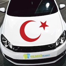Türk Bayrağı Oto Sticker Araba Yapıştırma Kaliteli Folyo Süper