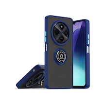 Realme C75 4g Uyumlu Kılıf Montreal Yüzüklü Silikon Kapak - Lacivert