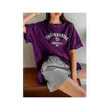 Medinenur The Sunshine Baskılı Unisex T-shirt Mor