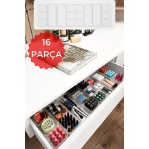 16 Parça Çekmece İçi Makyaj Ve Takı Düzenleyici Organizer Set