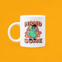 Hand Some Baskılı Mood Porselen Kupa 330ml Beyaz
