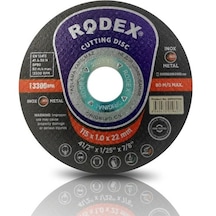 Rodex Inox Metal Kesici Taş Disk 115x1x22.23 Mm Adet Seçin 1 Adet