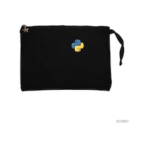 Zepplin Giyim Python Yazılımcı Siyah Clutch Astarlı Cüzdan / El Çantası Siyah