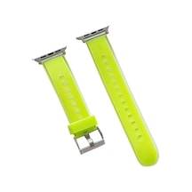 Apple Watch Uyumlu38mm Jelly Silikon Kordon Saat Değildir - Yeşil