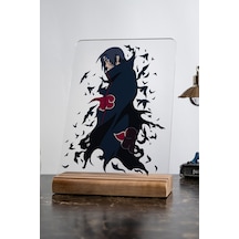 Naruto Shippuden Ev Itachi Uchiha Severlere Masa Dekoratif Ahşap Obje