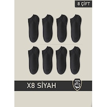 Bgk Unisex Patik Çorap 8 Çift Siyah (8 Çift) BGK-0431-Siyah