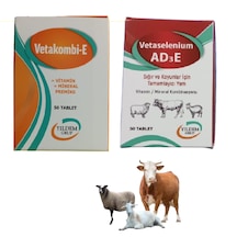 Sığır ,inek Ve Koyunlar İçin Vetaselenium Ad3e 50 Tablet Ve Vetak