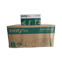 Tenty Flex Pudrasız Lateks Muayene Eldiveni 100'lü