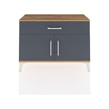 Arges Şifonyer Tek Raflı Tek Çekmeceli 2 Kapaklı 88x30x64 Çam-antrasit Atlas Çam