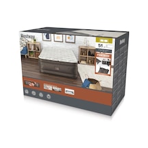 Bestway 69145 Fortech Yorgan Yüzeyli Çift Kişilik Dahili Pompalı Şişme Yatak 2.03m X 1.52m X 51cm Kahverengi