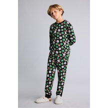 Defacto Minecraft Lisanslı Baskılı 2li Pijama Takımı Erkek Çocuk I3437a826wnbk81 Siyah-bk81