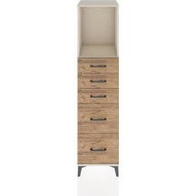Hyperion Dolap Tek Raflı 5 Çekmeceli 44x44x182 Aytaşı-çam Aytaşı