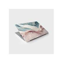 Pastel Pembe Ebru Desenli Laptop Sticker 124-Pembe