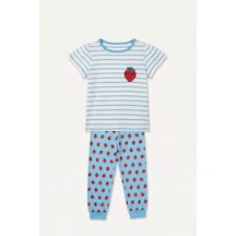 Defacto %100 Pamuk Kısa Kollu Baskılı Pijama Üstü Esnek Belli Uzun Pijama Altı 2li Pijama Takımı Kız Bebek H5502a526smwt46 Beyaz-wt46