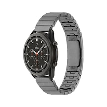 Galaxy Watch 46mm Uyumlu Krd-82 22mm Metal Mtr Kordon-gri