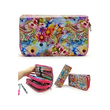 Kalem Kutusu Etnik Çiçek Buta Kawai Organizer Kalemkutu Kalemlik