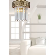 Begüsa Sitrus Tekli Eskitme Lux Kristal Taşlı Tavan Montaj Avize