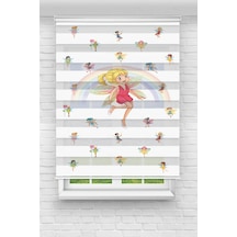 Perdeoutlet38 Baskılı Renkli Peri Kız Dijital Baskılı Zebra Perde-cocuk Odası-stor Perde Model:pz-753 Çok Renkli