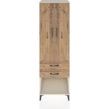 Hyperion Dolap Tek Raflı 2 Çekmeceli Tek Askılı 60x44x195 Aytaşı-çam Aytası