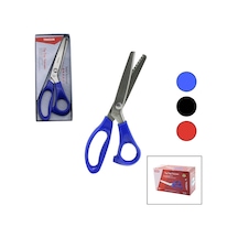 Taksun A-85 Terzi Makası 9" Renkli Plastik Sap Zig Zag Şekilli Kesim - 6'li Paket