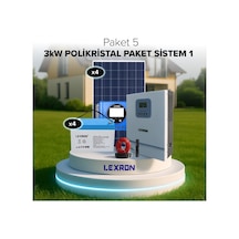 3kw Jel Akülü Solar Paket Sistem 1 Paket 5