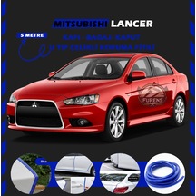 Mitsubishi Lancer Oto Araç Kapı Koruma Fitili 5 Metre Parlak Mavi Renk