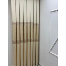 Nivemeshome Umut Fj614365 V 120 Krem 1/3 Sık Pile Fon Perde Lacivert