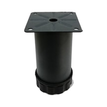 Tablalı Metal Baza Kanepe Dolap Tezgah Mobilya Ayağı Antrasit Gri 10 Cm Çap: 51 Mm Siyah Diğer