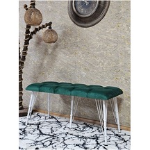 Metal Beyaz Tel Ayaklı 100 Cm Puf Bench - Puf - Bench - Oturak - Çok Renkli