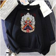 Fullmetal Alchemist Brotherhood Siyah Kapşonlu Sweatshirt 001