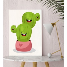 Bk Gift Kaktüs Tasarımlı Kanvas Tablo 30x50cm-14