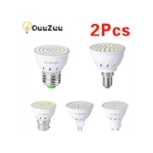 Beyaz 2 Adet Gu10 E27 E14 Spot Lamba 48 60 80 Leds Ampul 220 V Gu 10 Mr16 Gu5.3 Spot Işık B22 5 W 7 W 9 W E27 9w 80leds 2pcs