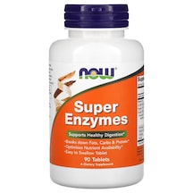 Now Foods Super Enzymes Healthy Digestion Bromelain Betain 90 Tab