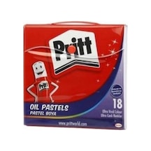 Pritt 18 Parça Renkli Pastel Boya Seti Kompakt Taşıma Çantalı Pratik Kullanım Tasarımı Karışık