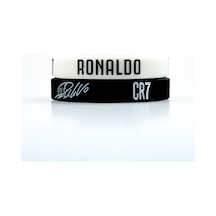 2li Siyah Ve Beyaz Cr7 Futbol Bileklik Siyah Siyah