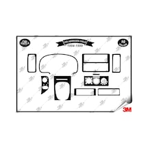 Volkswagen Vw Polo 1994 1999 Torpido Konsol Trim Göğüs Maun Kaplama Set 10 Parça Siyah Renk