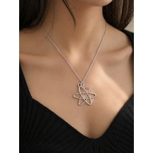 Atom Model Figür Kolye Unisex Metal Tasarım Hediye Aksesuar Çok renkli