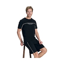 Over Sleep By Poleren Over Sleep 2392 Erkek Süprem Şort Yazlık Takım M-l-xl-2xl Siyah