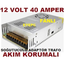 EYEPC 12V 40 A Akım Korumalı Fanlı Metal Kasa Adaptör